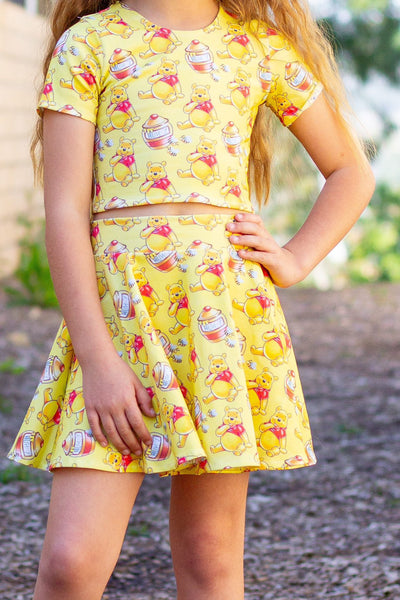 Yellow Winnie the Pooh Twirl Skirt