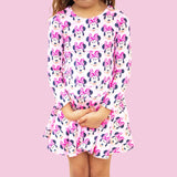Baby Pink Minnie Polka Dots Twirl Skirt