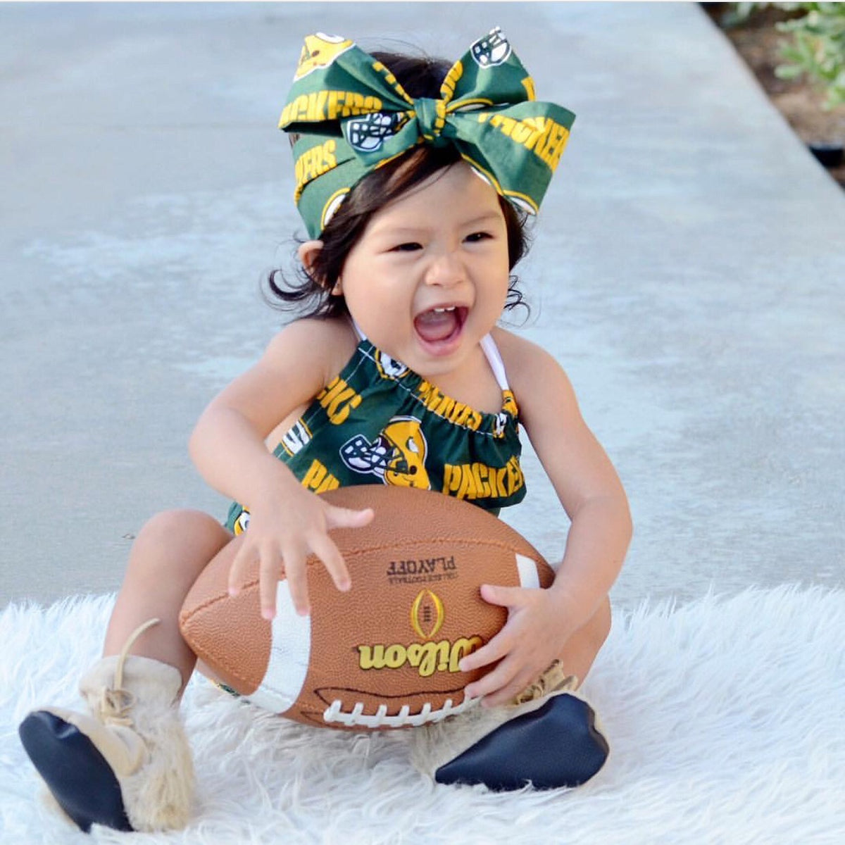 Green Bay Packers Bubble Romper – JaydenandOlivia