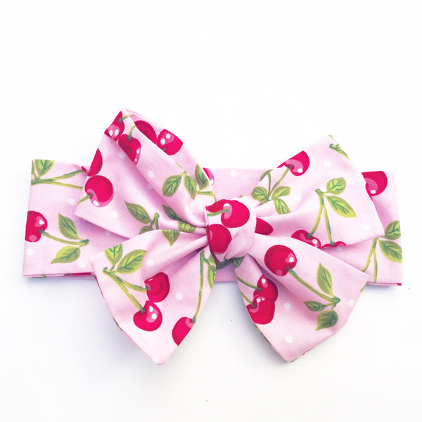 Pink Cherries Head Wrap