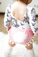 Bunny Tail BABY PINK Crushed Velvet Shorties
