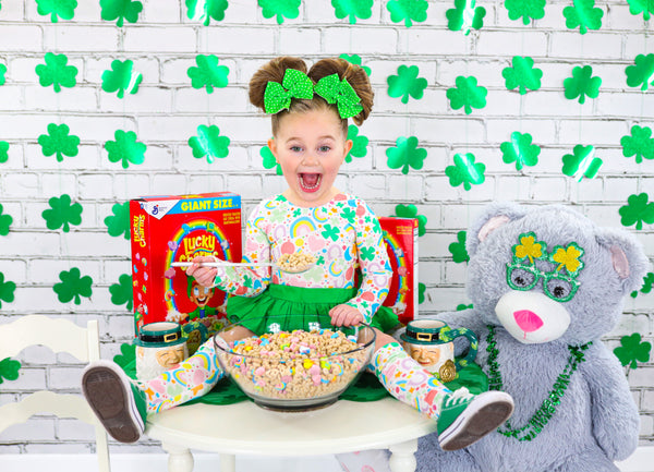 White Lucky Charms ST. PATRICK'S DAY Knee High Socks