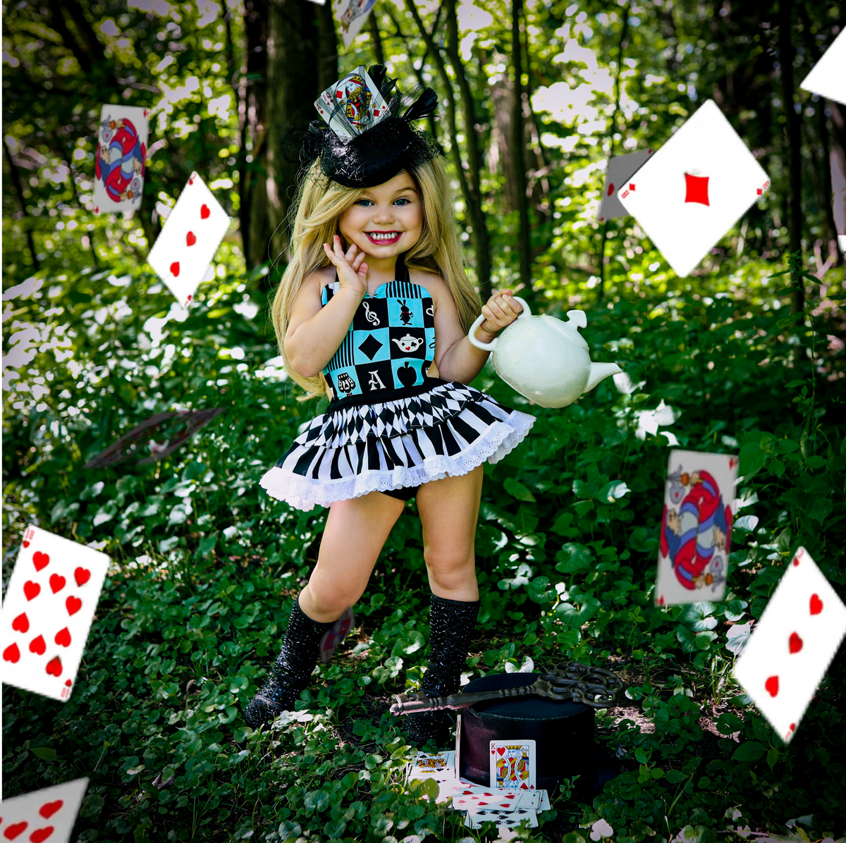 Alice in Wonderland inspired Romper & Apron – JaydenandOlivia