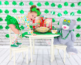 White Lucky Charms ST. PATRICK'S DAY Knee High Socks