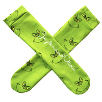 Grinch Green Knee High Socks