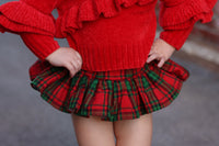 Red & Green Christmas Plaid Bloomer Skirt