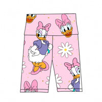 Pink Daisy Duck Biker Shorts