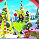 Lime Green Fur Grinch inspired set