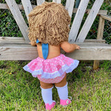 DELUXE Denim Pink Dot Romper