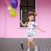 Big Colorful Minnie Bows Biker Shorts