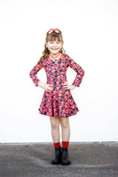 All Red Minnie Head Toss Twirl Skirt