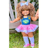 DELUXE Denim Pink Dot Romper