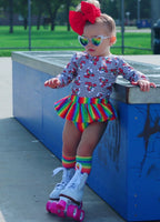 Rainbow Stripes Bloomer Skirt