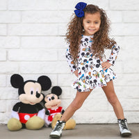 White Mickey & Friends Twirl Skirt