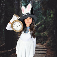 White Bunny Hat & Bow Neck Tie