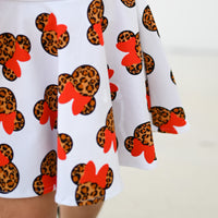 Minnie Cheetah Head Twirl Skirt