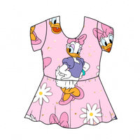 Pink Daisy Duck Peplum Top