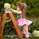 DELUXE Denim Pink Dot Romper