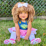 DELUXE Denim Pink Dot Romper