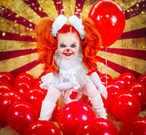 DELUXE White Clown Romper