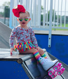 Black Stripe Roller Skates