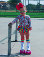 Rainbow Stripes Bloomer Skirt