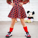 Black & Red Minnie Dot Twirl Skirt