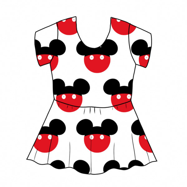 Mickey Buttons Peplum Top