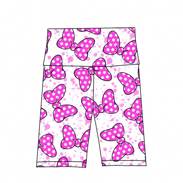 Hot Pink Minnie Bows Biker Shorts