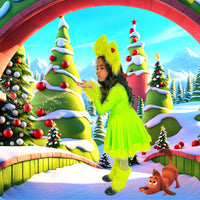 Lime Green Fur Grinch inspired set