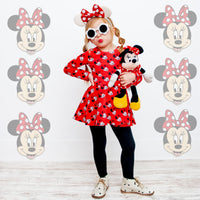 Red Minnie Heads Twirl Skirt