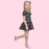 Black & Baby Pink Minnie Twirl Skirt