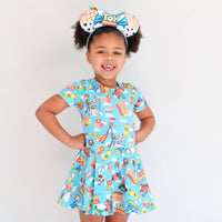 Blue Clouds Toy Story Twirl Skirt