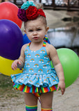 Rainbow Stripes Bloomer Skirt