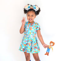 Blue Clouds Toy Story Twirl Skirt