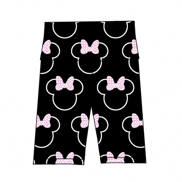 Black & Baby Pink Minnie Biker Shorts