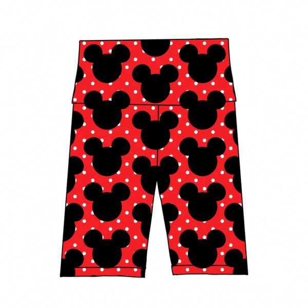 Black & Red Minnie Dot Biker Shorts