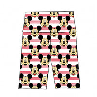 Mickey Stripes Biker Shorts