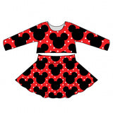 Black & Red Minnie Dot Twirl Skirt