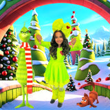 Lime Green Fur Grinch inspired set