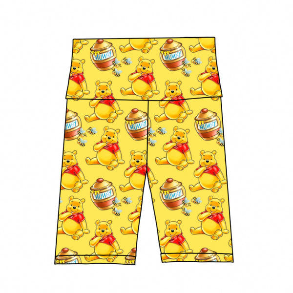 Yellow Winnie the Pooh Biker Shorts