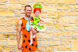DELUXE Lime Green Black Shapes Romper