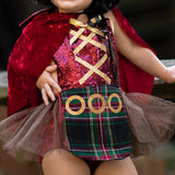 Cranberry Crushed Velvet Cape