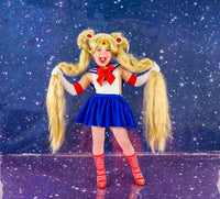 Sailor Moon inspired Romper w/Bib