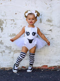 White & Black Small Stripe Knee High Socks