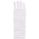White Satin Long Gloves