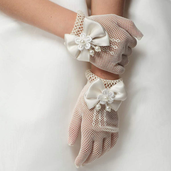 Ivory Pennywise Lace Gloves