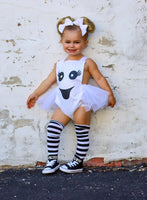 White & Black Small Stripe Knee High Socks