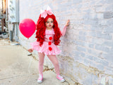 DELUXE Baby Pink Clown Romper