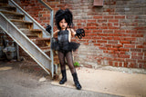 DELUXE Black Pleather Romper